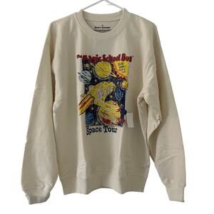 Desert Dreamer The Magic School Bus Space Tour Graphic Cream Sweatshirt XL New